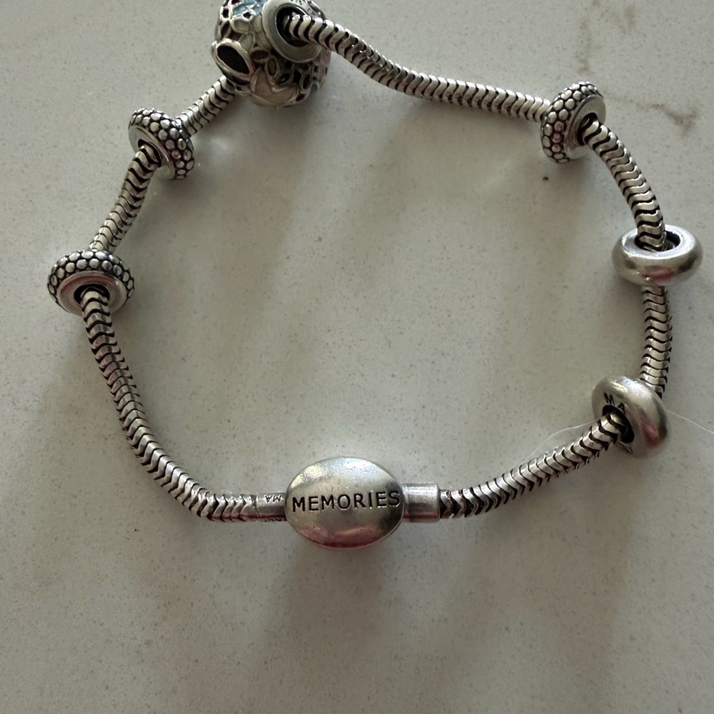 Sterling Silver Bracelet with Charms